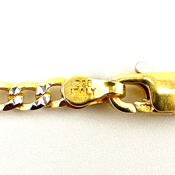 18K Gold Plated over 925 Solid Sterling Silver "M" Letter Necklace - Picture 8 of 10